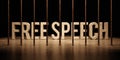 Free speech text word message from behind bars in prison