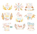 Free Spirit Hand Drawn Banner Set Royalty Free Stock Photo