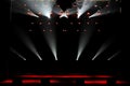 Free stage with lights, lighting devices. Background. Royalty Free Stock Photo