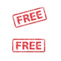 Free stamp. grungy red free Royalty Free Stock Photo