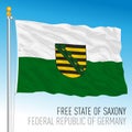 Free State of Saxony lander flag, federal state of Germany, europe