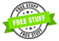 free stuff label. free stuff round band sign. Royalty Free Stock Photo