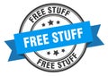 free stuff label. free stuff round band sign. Royalty Free Stock Photo