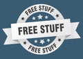 free stuff round ribbon isolated label. free stuff sign. Royalty Free Stock Photo