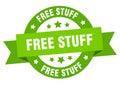 free stuff round ribbon isolated label. free stuff sign. Royalty Free Stock Photo