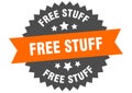 free stuff sign. free stuff circular band label. free stuff sticker Royalty Free Stock Photo