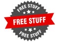 free stuff sign. free stuff circular band label. free stuff sticker Royalty Free Stock Photo