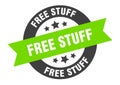 free stuff sign. free stuff round ribbon sticker. free stuff Royalty Free Stock Photo