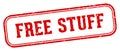 free stuff stamp. free stuff rectangular stamp on white background Royalty Free Stock Photo