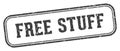free stuff stamp. free stuff rectangular stamp on white background Royalty Free Stock Photo