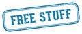 free stuff stamp. free stuff rectangular stamp on white background Royalty Free Stock Photo