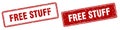 Free stuff stamp set. free stuff square grunge sign Royalty Free Stock Photo