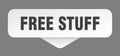 free stuff sticker. free stuff sign isolated on gray background Royalty Free Stock Photo