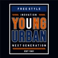 Free style inovation young urban typography graphic design t shirt Royalty Free Stock Photo