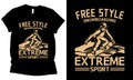 free style snowboarding extreme sport winter sport t-shirt design