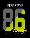 Free Style typography t shirt design