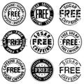 Free sugar and caffeine round stamps