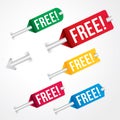 free tag, free sign, free label Royalty Free Stock Photo