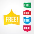 free tag, free sign, free label Royalty Free Stock Photo