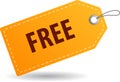 Free tag label orange