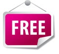 Free tag label pink Royalty Free Stock Photo