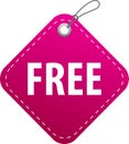 Free tag label pink Royalty Free Stock Photo