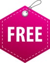 Free tag label pink Royalty Free Stock Photo