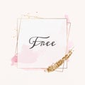 Free text badge feminine frame