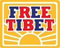 Free Tibet with flag Royalty Free Stock Photo