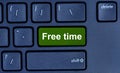 Free time words on computer keyboard button