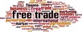 Free trade word cloud