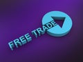 free trade word on purple Royalty Free Stock Photo