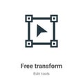 Free transform vector icon on white background. Flat vector free transform icon symbol sign from modern edit tools collection for