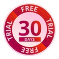 Free trial 30 days icon, cartoon style