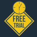 free trial label. Vector illustration decorative design Royalty Free Stock Photo