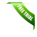 Free trial corner ribbon vector icon Royalty Free Stock Photo