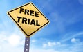 Free trial sign Royalty Free Stock Photo