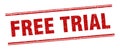 free trial stamp. free trial square grunge sign. Royalty Free Stock Photo