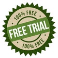 Free Trial stamp typographic stamp Royalty Free Stock Photo