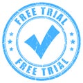 Free trial vector rubber stamp Royalty Free Stock Photo