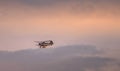 Biplane flying at air show in the UK Royalty Free Stock Photo