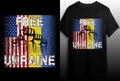 Free Ukraine Choose peace Pray for Ukraine T-shirt design Royalty Free Stock Photo