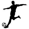 free vector Soccer football player silhouettes Royalty Free Stock Photo