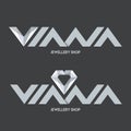 Free Vector Viana Jewellery Shop Logo Design