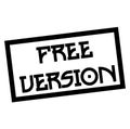 FREE VERSION stamp on white