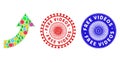 Free Videos Distress Stamps and Rotate Up Collage of New Year Symbols