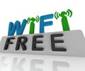 Free W-ifi Shows Web Connection And Mobile Hotspots Royalty Free Stock Photo