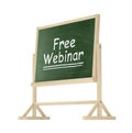 Free Webinar concept. Blackboard, chalkboard Royalty Free Stock Photo