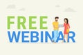 Free webinar concept illustration Royalty Free Stock Photo