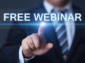 Free Webinar E-learning Training Business Internet Technology Concept Royalty Free Stock Photo